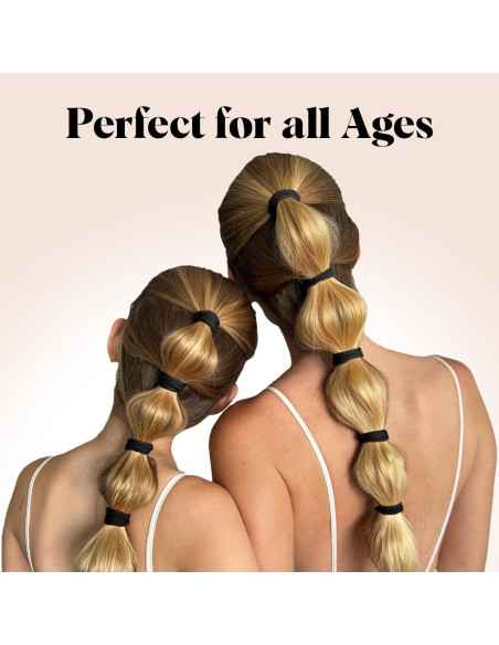 Bandas para el Cabello Kitsch Negras Sin Daño - 20 Unidades Bandas para el Cabello Kitsch Negras Sin Daño - 20 Unidades