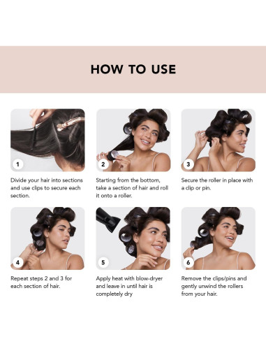 Rizadores Térmicos de Cerámica Kitsch Pro - 8 Piezas para Cabello