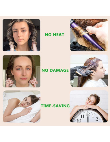 Rizador de Cabello Sin Calor AUITRONCARE Rosa 1 Cuenta