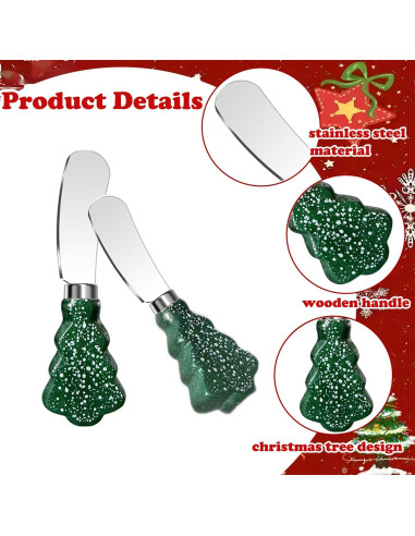 Conjunto de 6 Cuchillos para Mantequilla Guojanfon - Acero Inoxidable y Madera