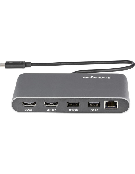 Dock Thunderbolt 3 StarTech Mini para Doble Monitor 4K 60Hz Dock Thunderbolt 3 StarTech Mini para Doble Monitor 4K 60Hz