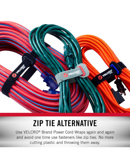 Envolturas de Cables de Poder VELCRO 16" 2Pk Negro y Gris Envolturas de Cables de Poder VELCRO 16" 2Pk Negro y Gris