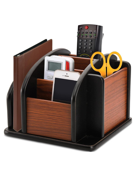 Soporte Giratorio de Madera DEAYOU 6 Compartimentos 360 Soporte Giratorio de Madera DEAYOU 6 Compartimentos 360