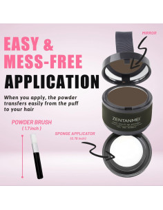 Polvo Retoque Raíces ZENTANMEI 4g Marrón Medio - Cobertura Canas 2