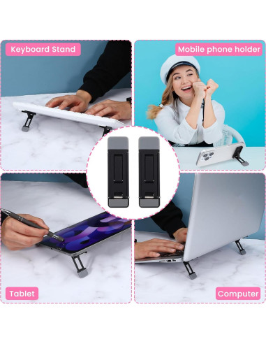 Soporte de Teclado Plegable XLIUAX Negro 3 Niveles Ajustables