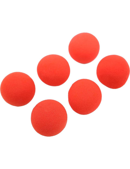 6 Bolas de Esponja Suave Roja AIMOFAMAG para Magia de Cerca 6 Bolas de Esponja Suave Roja AIMOFAMAG para Magia de Cerca