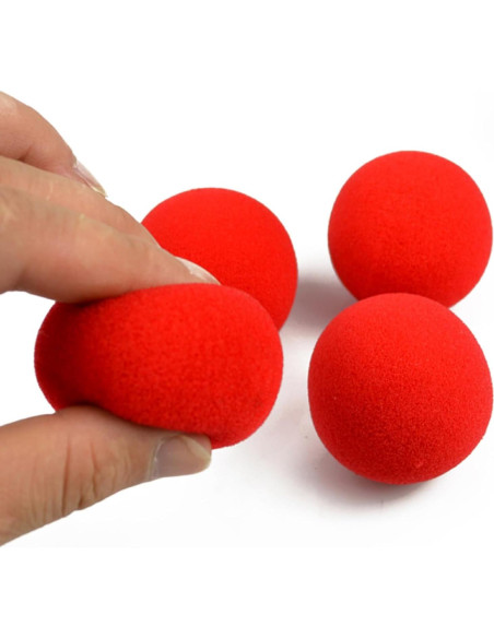 6 Bolas de Esponja Suave Roja AIMOFAMAG para Magia de Cerca 6 Bolas de Esponja Suave Roja AIMOFAMAG para Magia de Cerca
