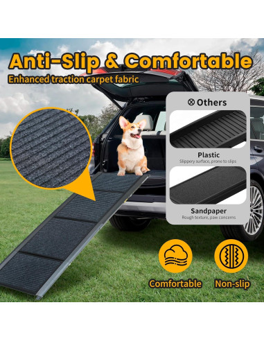Rampa Plegable de Aluminio PawStep 51014 para Perros 160 cm