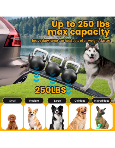Rampa Plegable de Aluminio PawStep 51014 para Perros 160 cm