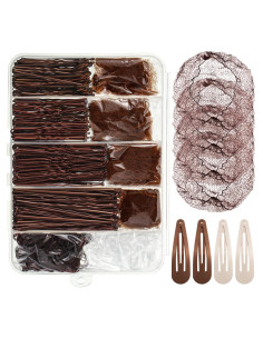 Set de 368 Piezas Pasadores de Pelo ProSuites - Marrones