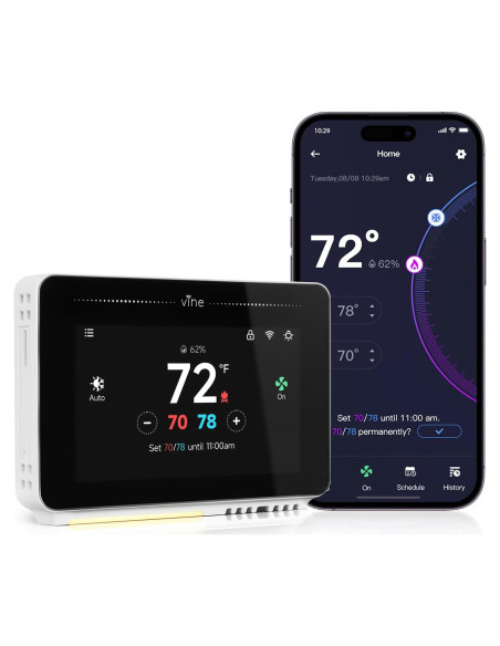 Termostato Inteligente Vine TJ-919T WiFi 4.3" Programable Termostato Inteligente Vine TJ-919T WiFi 4.3" Programable
