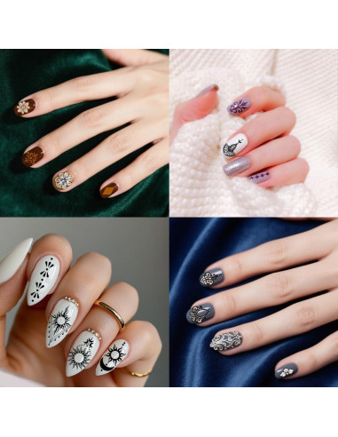 Set de Placas de Estampado de Uñas PH PandaHall 3pcs 12x6cm