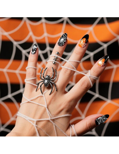 Plantillas de Estampado de Uñas Halloween PH PandaHall 3pcs 12x6cm