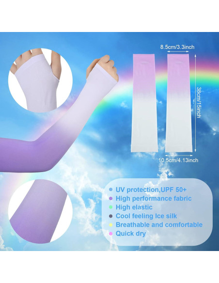 Mangas de Protección Solar UV JenPen 6 Pares para Brazos Mangas de Protección Solar UV JenPen 6 Pares para Brazos
