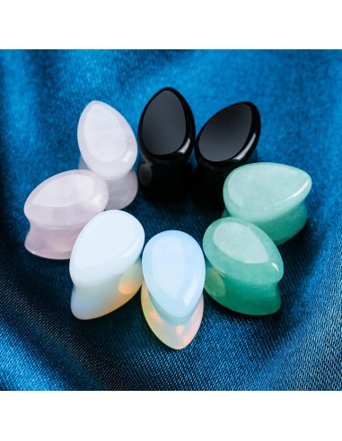 Set de 8 Tapones de Oído de Piedra Natural CABBE KALLO 6G-16G