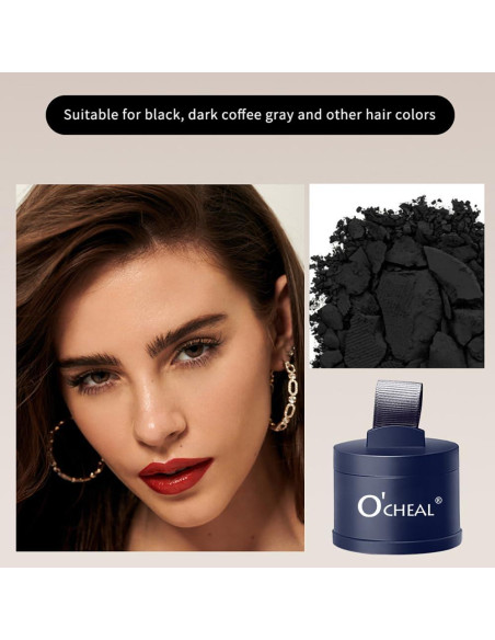 Polvo para Línea del Cabello O'CHEAL Negro 32g - Cobertura Instantánea Polvo para Línea del Cabello O'CHEAL Negro 32g - Cobertura Instantánea