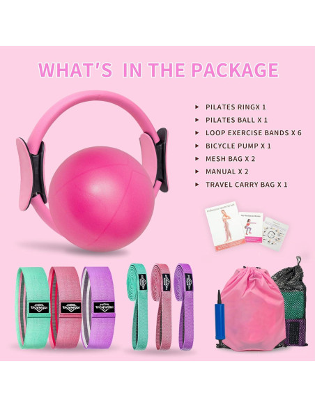 Kit de Pilates DICYWUDI 8 Piezas para Entrenamiento en Casa Kit de Pilates DICYWUDI 8 Piezas para Entrenamiento en Casa