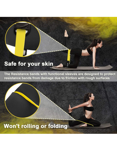 Bandas de Resistencia Supertrip con Mangas Protectores 2 Pzas