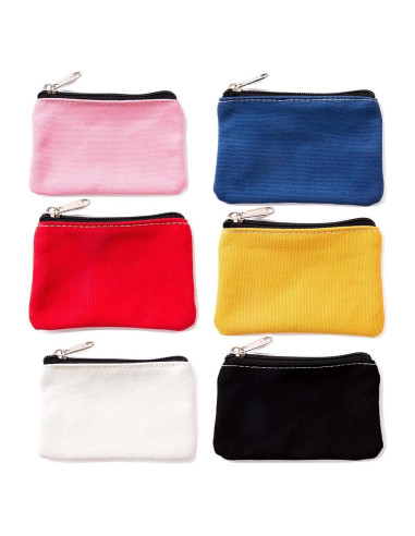 Juego de 6 Monederos de Lona WDCFXY 7 x 13 cm Colores Variados
