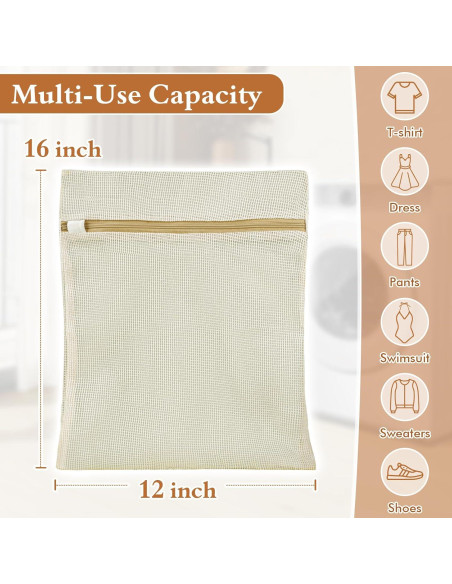 Bolsas de Lavandería de Malla Algodón KWULP 30x40 cm 3-Pack Bolsas de Lavandería de Malla Algodón KWULP 30x40 cm 3-Pack