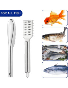 Kit de 2 Removedores de Escamas de Pescado JOCNIKA Acero Inoxidable 2