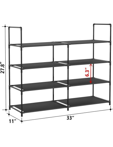 Organizador de Zapatos FIDUCIAL HOME 4 Niveles para 16-20 Pares