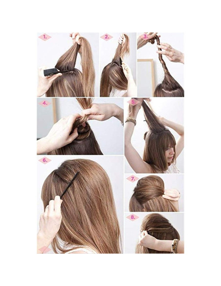 2 Inserciones de Volumen para Cabello Wendy Mall - Negro y Marrón 2 Inserciones de Volumen para Cabello Wendy Mall - Negro y Marrón