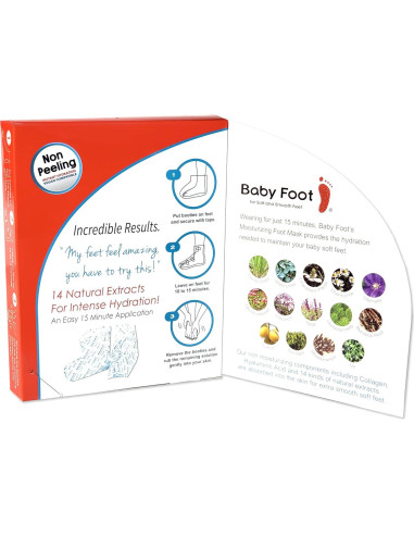 Máscara Hidratante Baby Foot - 15 Minutos para Pies Suaves