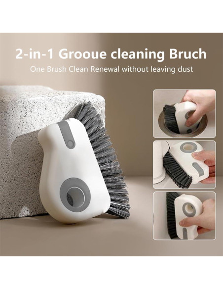 Cepillo de Limpieza 2 en 1 LELLURE para Ranuras - 2 Piezas Cepillo de Limpieza 2 en 1 LELLURE para Ranuras - 2 Piezas