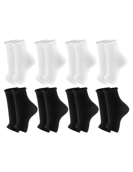 8 Pares de Calcetines de Algodón sin Dedos Twistover - Talla Única 8 Pares de Calcetines de Algodón sin Dedos Twistover - Talla Única