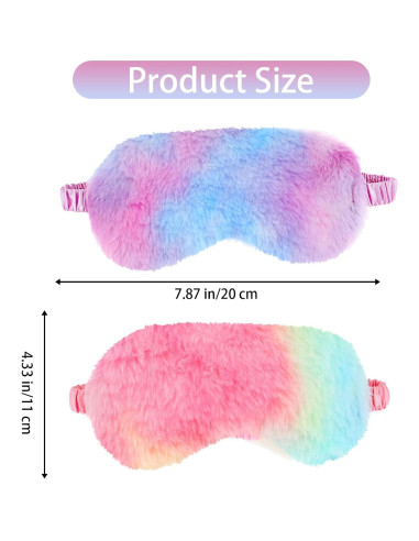 Máscaras de Ojos de Felpa YUXIANLB 2 Piezas Coloridas