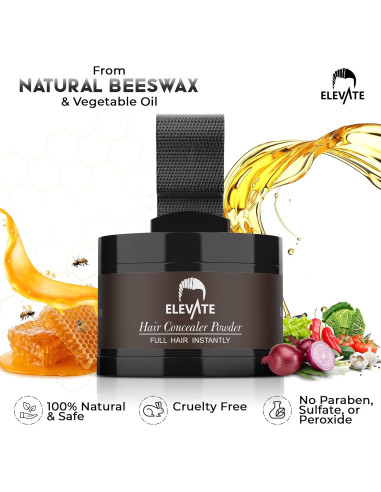 Polvo para Cabello ELEVATE Marrón Medio - Cobertura Instantánea