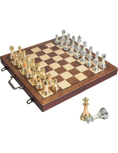 Juego de Ajedrez de Madera ELONGDI 41.91 cm Piezas Acrílico Pesadas Juego de Ajedrez de Madera ELONGDI 41.91 cm Piezas Acrílico Pesadas