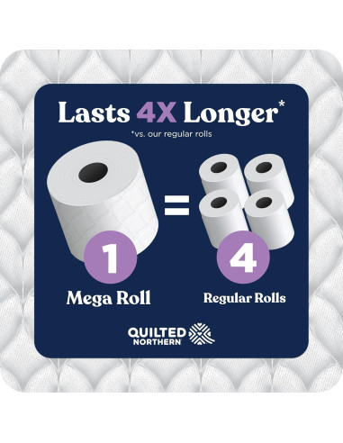Papel Higiénico Quilted Northern Ultra Plush 24 Rollos Mega 3 Capas