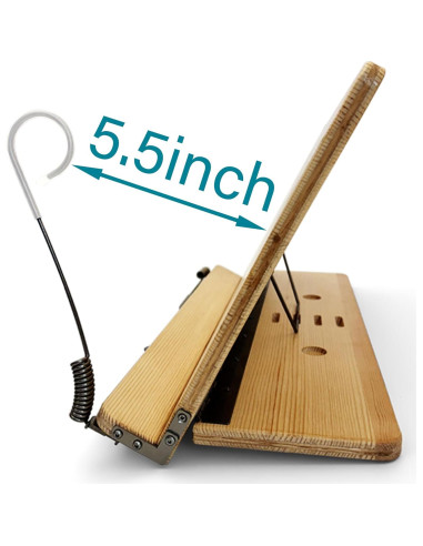 Soporte de libros ajustable WUSUBUFU de madera 41x25 cm
