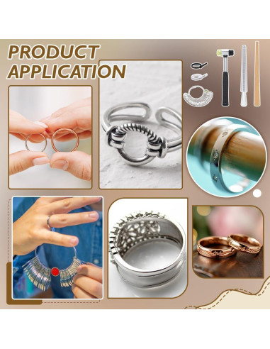 Kit de Herramientas de Medición de Tallas de Anillos BENECREAT