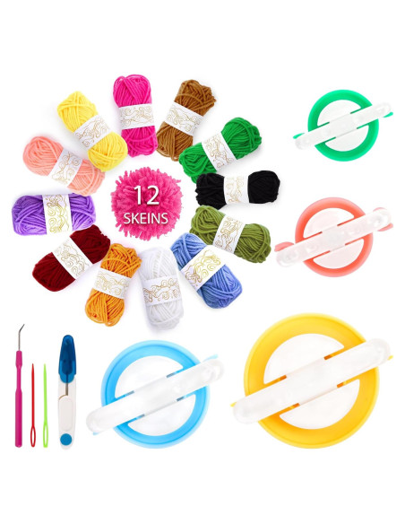 Kit de Hacedores de Pom Pom VGOODALL 20PCS Multicolor Kit de Hacedores de Pom Pom VGOODALL 20PCS Multicolor