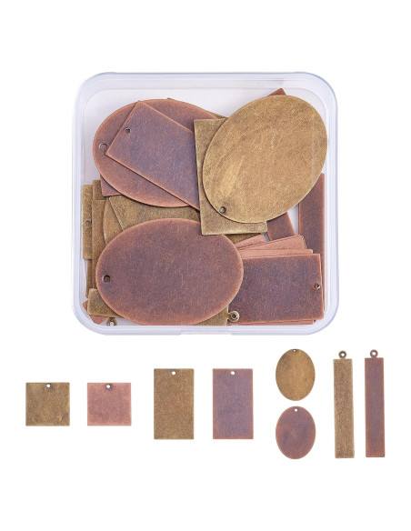 40 Piezas Etiquetas de Latón Charm para Joyería Manual 40 Piezas Etiquetas de Latón Charm para Joyería Manual