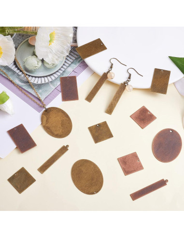 40 Piezas Etiquetas de Latón Charm para Joyería Manual