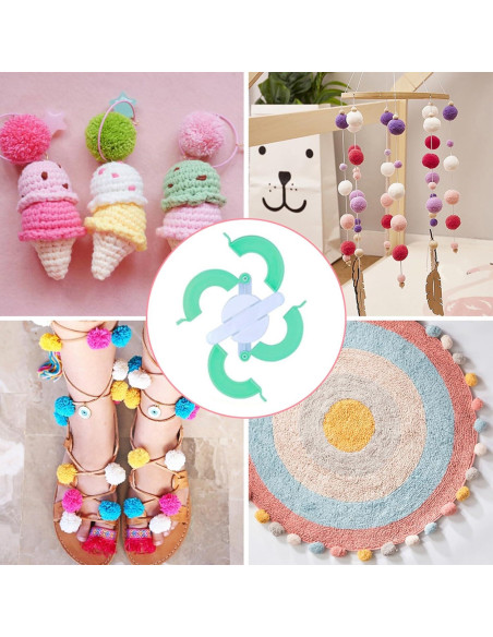 Kit de Hacedores de Pom Pom VGOODALL 20PCS Multicolor Kit de Hacedores de Pom Pom VGOODALL 20PCS Multicolor