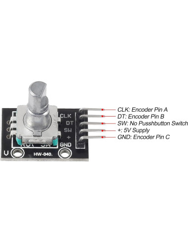 4 Piezas Módulo Codificador Rotativo KY-040 360 Grados 5V