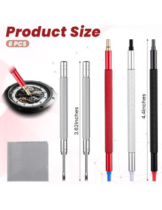 Kit de Herramientas de Reparación de Relojes Hpmjz 6 Piezas 2