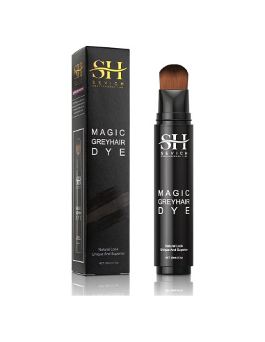 Pincel Tinte Cabello Gris SEVICH 20ml Marrón Oscuro - Toque Temporal