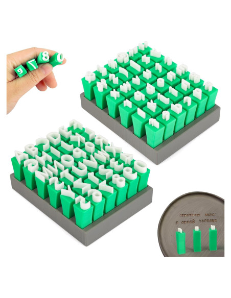 Juego de Sellos de Letras y Números Denwwico 74PCS para Arcilla Juego de Sellos de Letras y Números Denwwico 74PCS para Arcilla