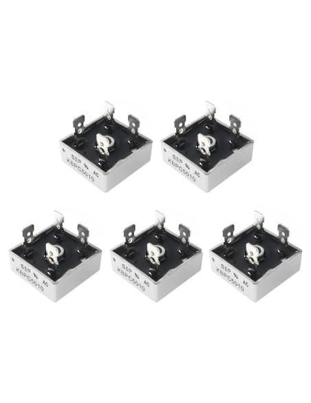 Diodo Rectificador de Puente Yetaida KBPC5010 50A 1000V 5PCS Diodo Rectificador de Puente Yetaida KBPC5010 50A 1000V 5PCS