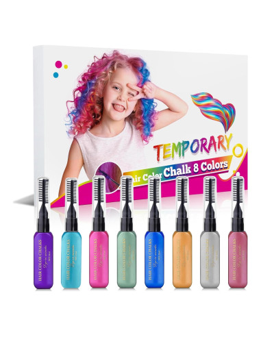 Tiza para Cabello DeMoce 8 Colores Temporales Lavables