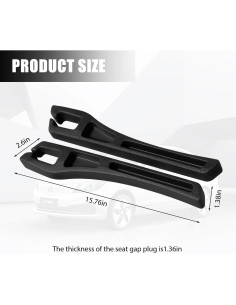 Relleno Espacio Asientos Coche TNAIYH 2PCS Negro 40.12cm 2