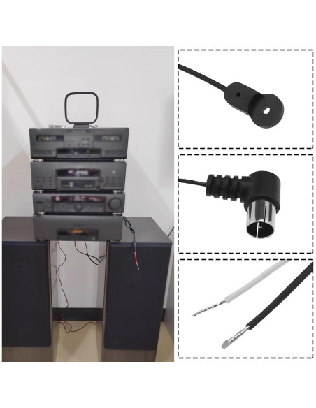 Kit de Antena AM FM ECSiNG 1.3m y 1.5m Compatible Denon Pioneer Kit de Antena AM FM ECSiNG 1.3m y 1.5m Compatible Denon Pioneer