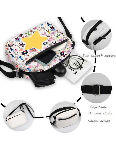 Bolso Cruzado de Lona Steven para Fans de Dibujos Animados Bolso Cruzado de Lona Steven para Fans de Dibujos Animados