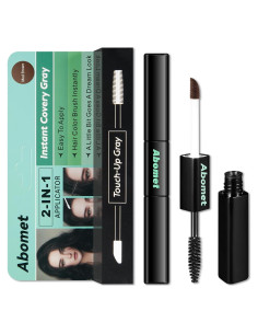 Retoque de Raíces Abomet 7 ML Marrón Medio - Cepillo 2 en 1